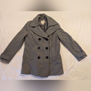 Wool Grey Peacoat from St John's Bay